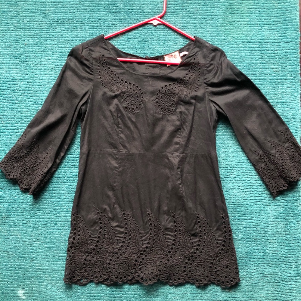 Juicy Couture black eyelet top